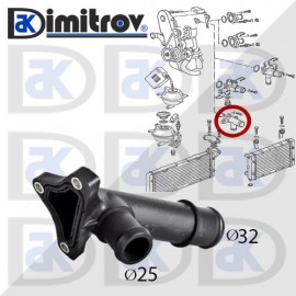 Фланец охладителна течност Seat Cordoba Ibiza Toledo Volkswagen Golf Passat Фланец охладителна течност Seat Cordoba Ibiza Toledo Volkswagen Golf Passat